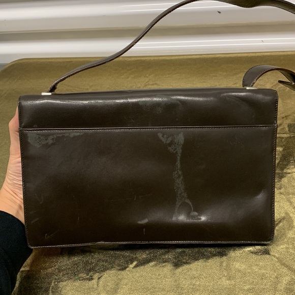 Prada Vitello Sport Flap Bag Women Black Leather Crossbody Messenger Italy - Picture 11 of 16